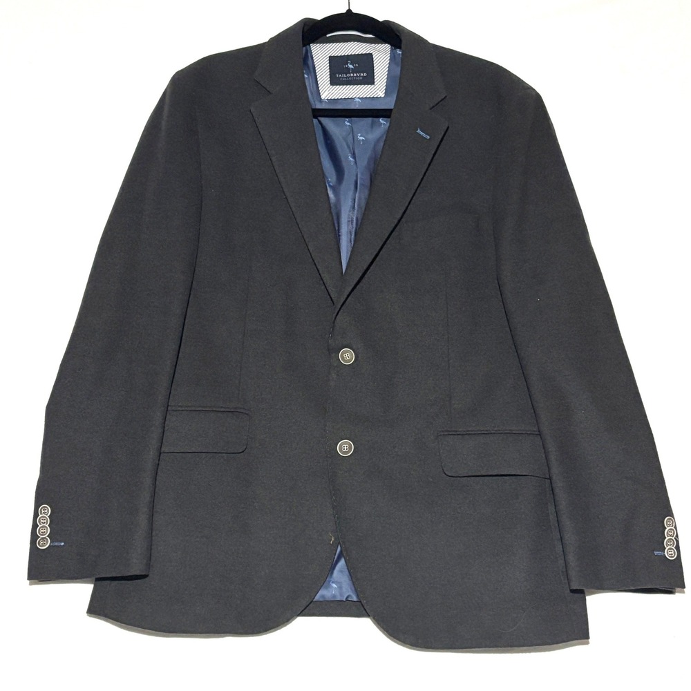 Tailorbyrd Collection Blazer Mens 42R Gray Excellent Stretch Flamingo Lining